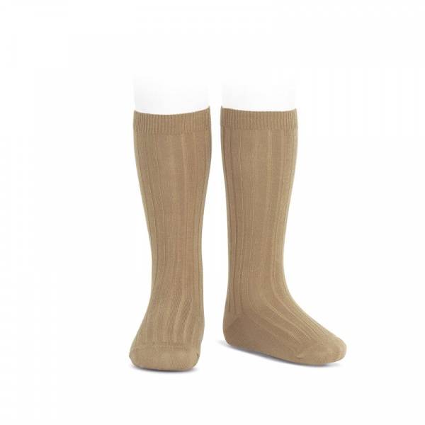 Condor knestrømper rib camel