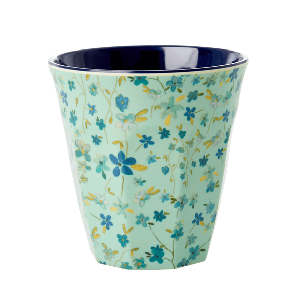 Rice, kopp i melamin,blue floral print