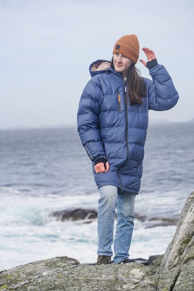 Kattnakken , Bobleregnjakke lang sludd voksen slåtterøy