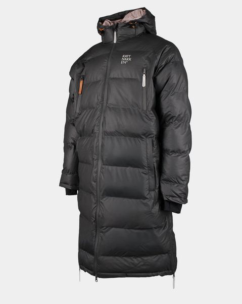 Kattnakken , Bobleregnjakke lang sludd voksen kattesvart